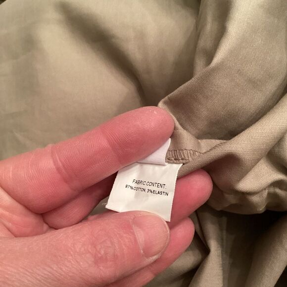 DEREK LAM 10 CROSBY SIZE 8 KHAKI DRAWSTRING SHIRTDRESS - Picture 10 of 10